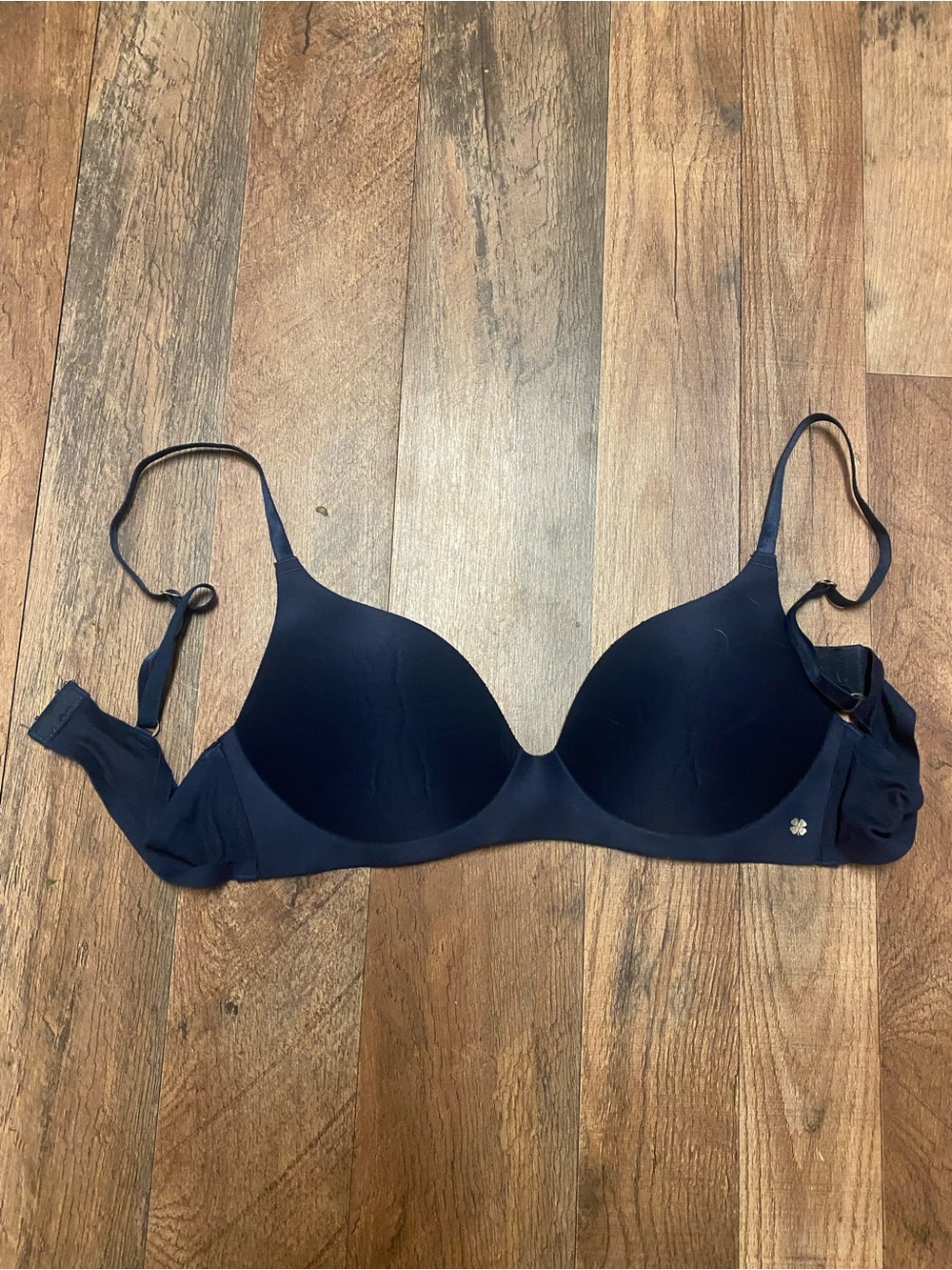 Navy Seamless Lightly Padded Bra 34C